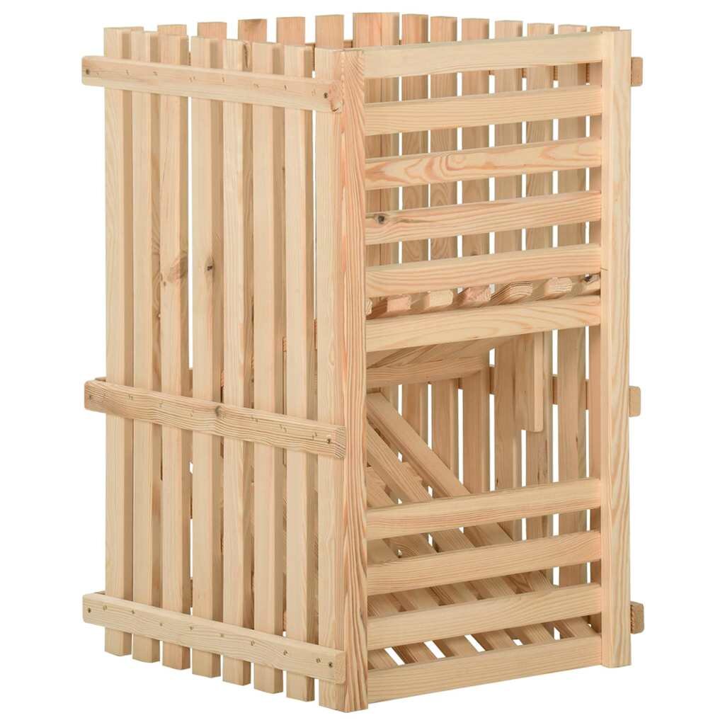 vidaXL Кутия за картофи 50x50x80 см борово дърво масив