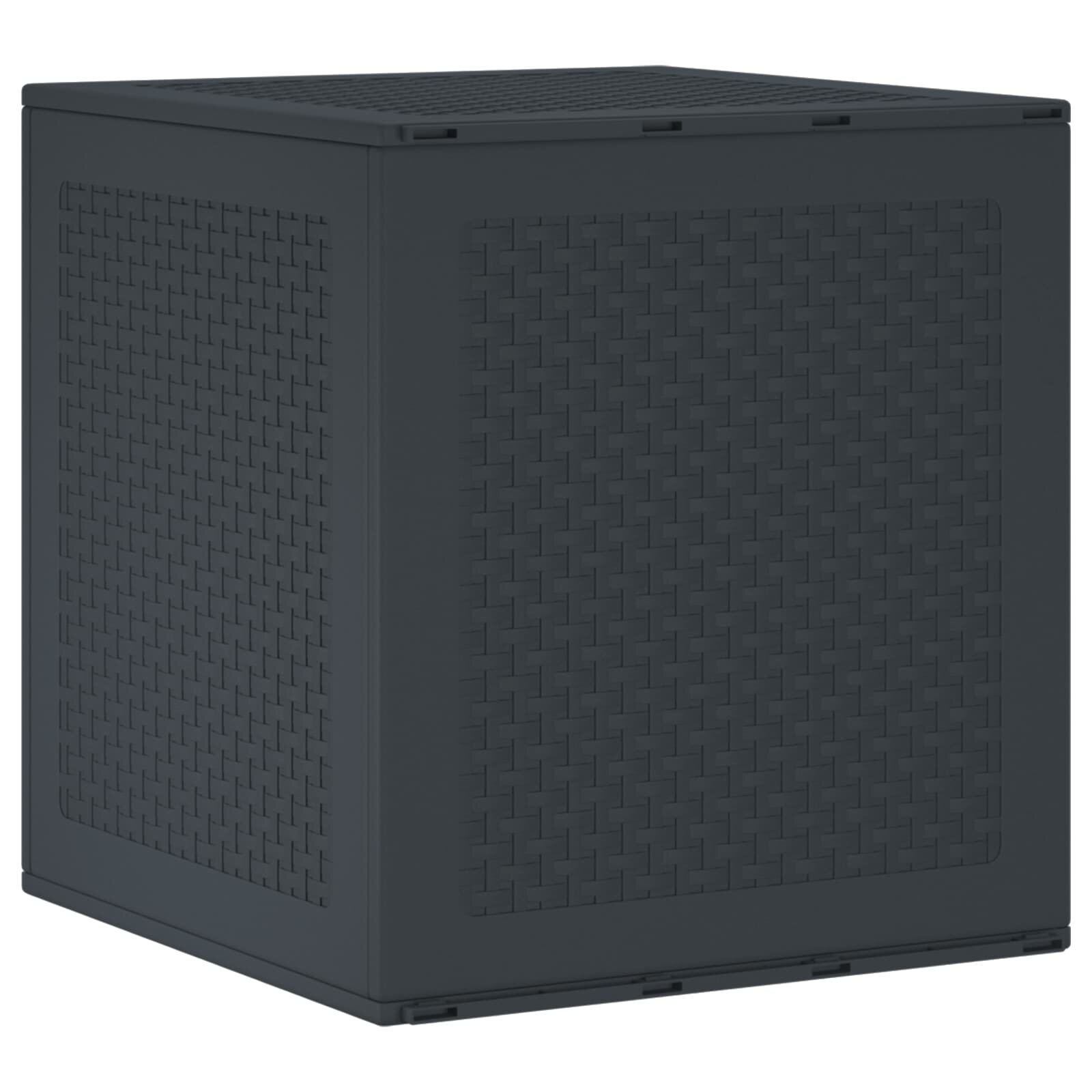 vidaXL Кутия за съхранение Антрацит 55 x 53 x 57 см Полипропилен
