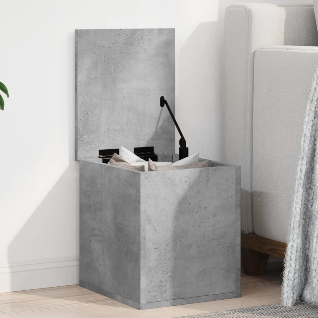 vidaXL Кутия за съхранение бетонно сиво 30x35x35 см инженерно дърво