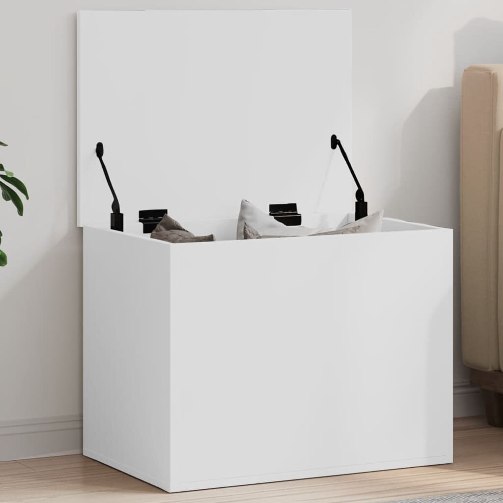 vidaXL Кутия за съхранение бяла 60x42x46 см инженерна дървесина