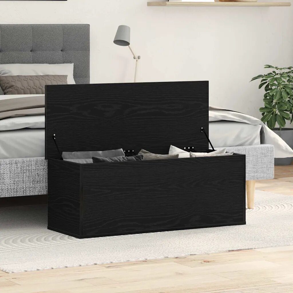 vidaXL Кутия за съхранение Черния дъб 102 x 35 x 35 cm