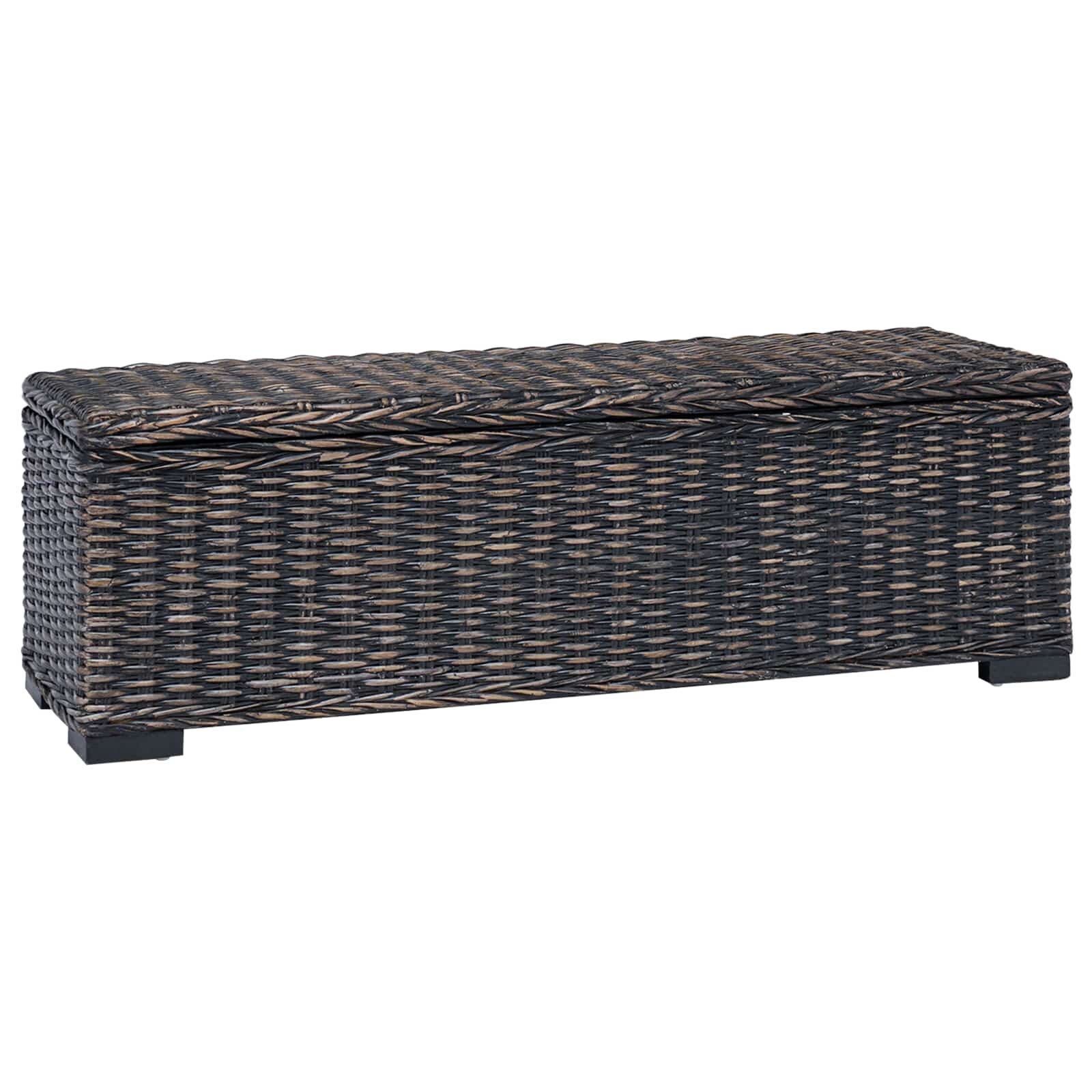 vidaXL Кутия за съхранение Черно 110 x 35 x 45 cm