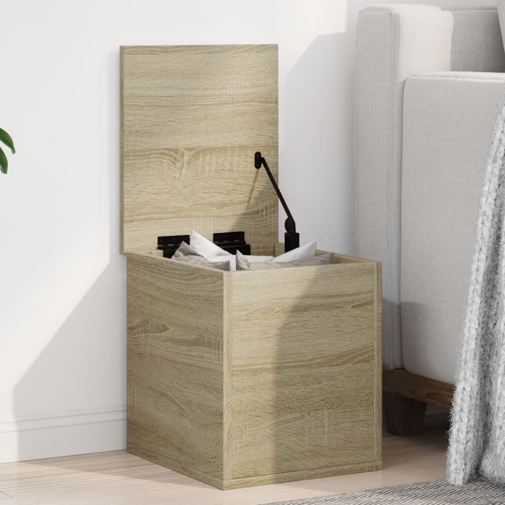 vidaXL Кутия за съхранение дъб сонома 30x35x35 см инженерно дърво