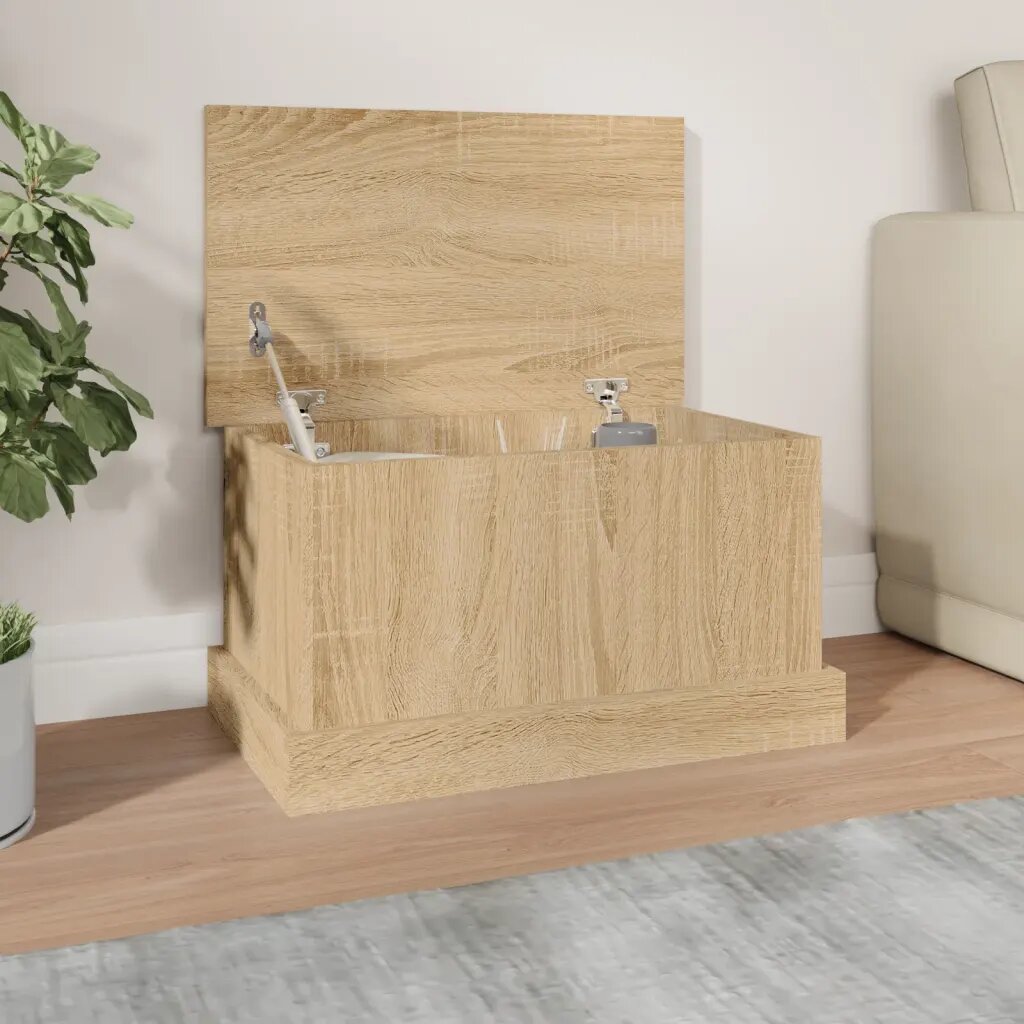 vidaXL Кутия за съхранение дъб сонома 50x30x28 см инженерно дърво