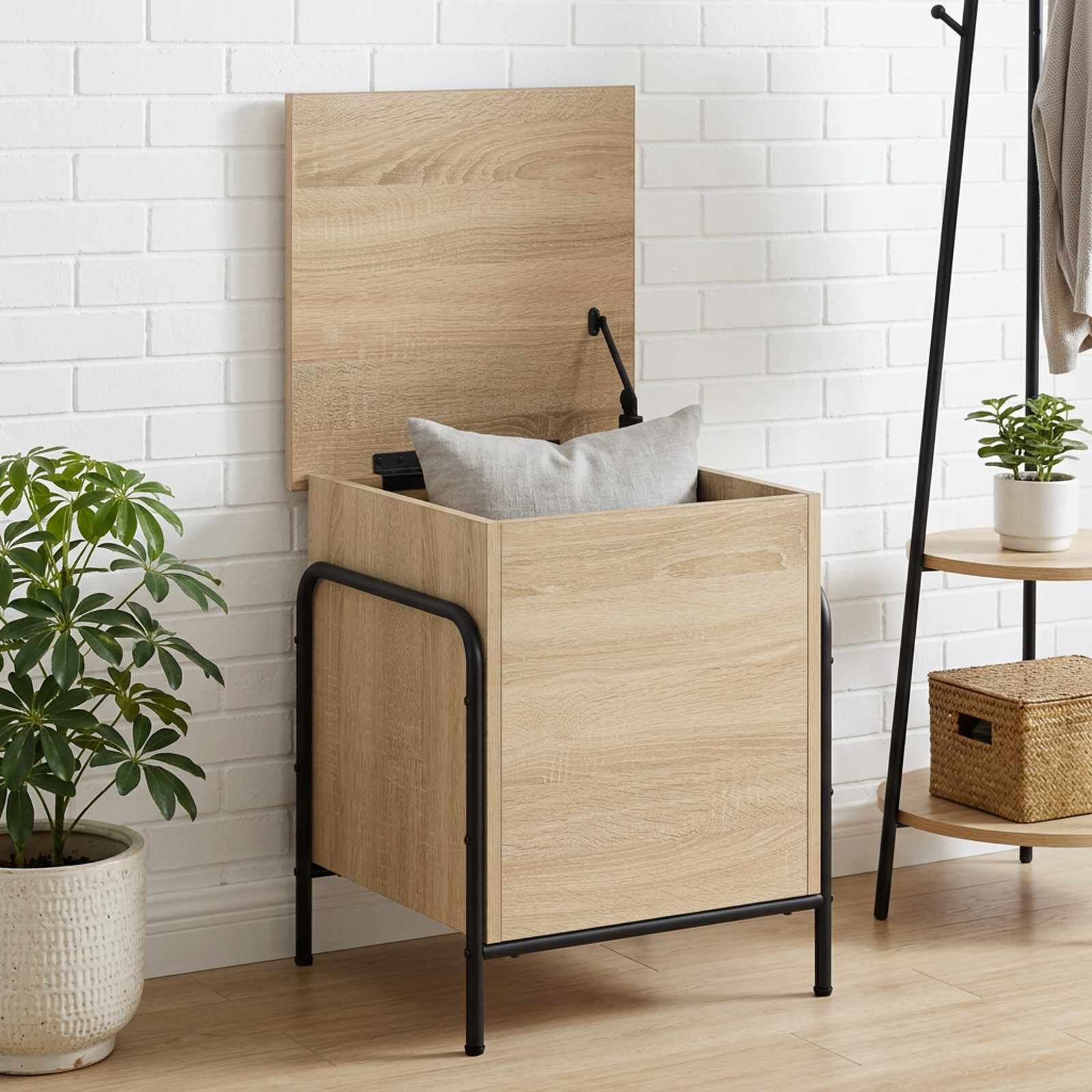 vidaXL Кутия за съхранение Дъб сонома 80 x 40 x 495 см