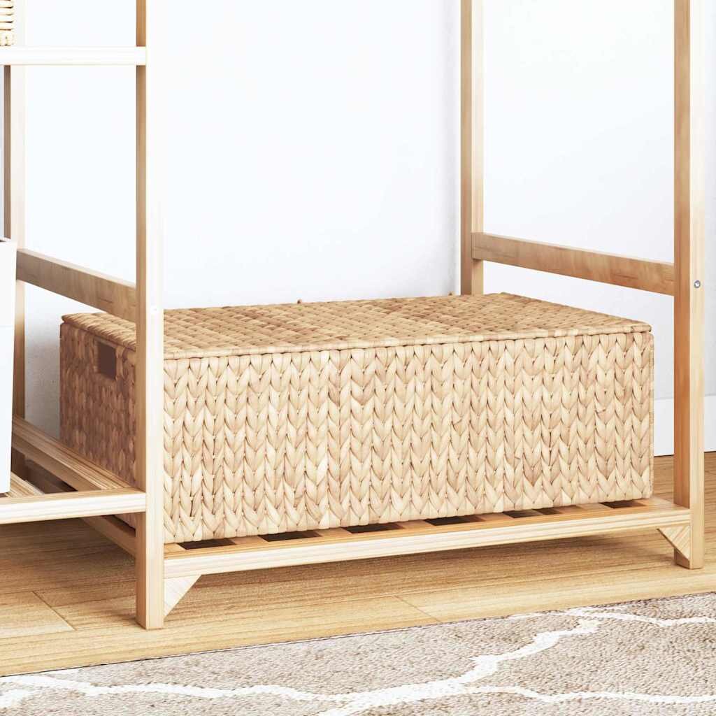 vidaXL Кутия за съхранение Естествен 60 x 38 x 20 см Воден хиацинт