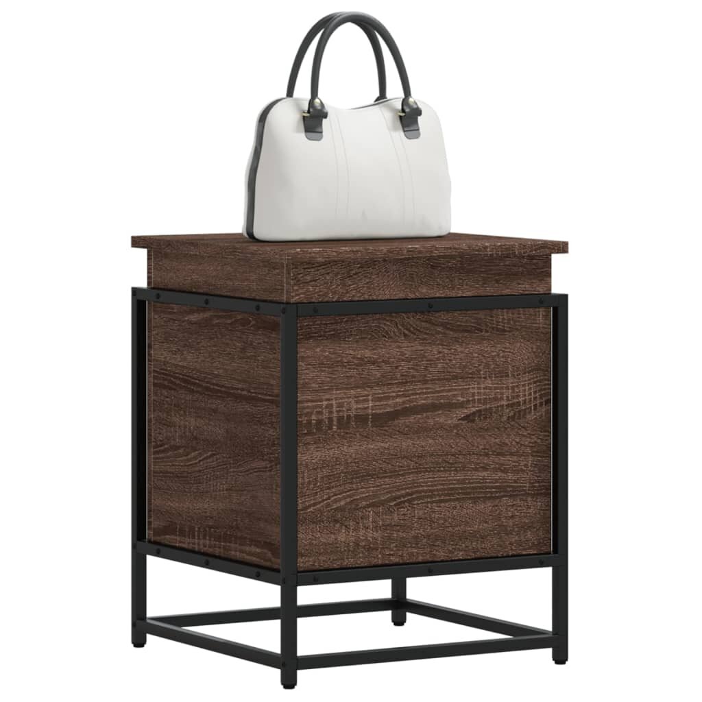 vidaXL Кутия за съхранение кафяв дъб 40x40x515 см инженерно дърво