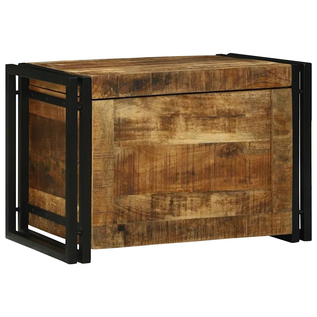vidaXL Кутия за съхранение Кафяв и черен 60 x 40 x 41 см