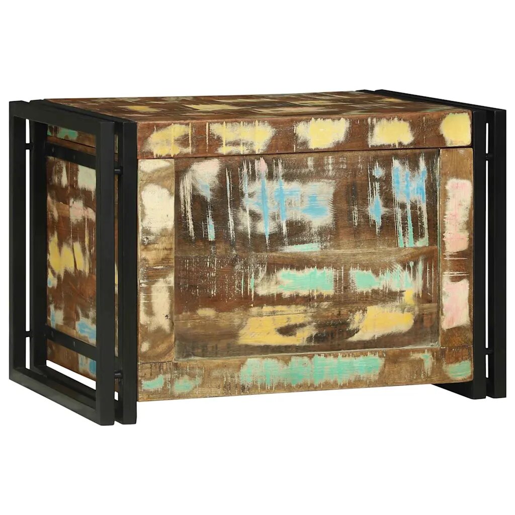 vidaXL Кутия за съхранение Кафяв и черен 60 x 40 x 41 см