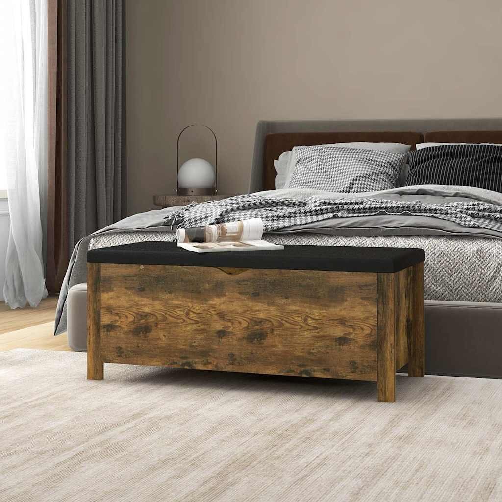 vidaXL Кутия за съхранение опушен дъб 105x40x45 см инженерно дърво