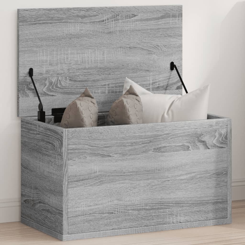 vidaXL Кутия за съхранение сив сонома 60x35x35 см инженерно дърво