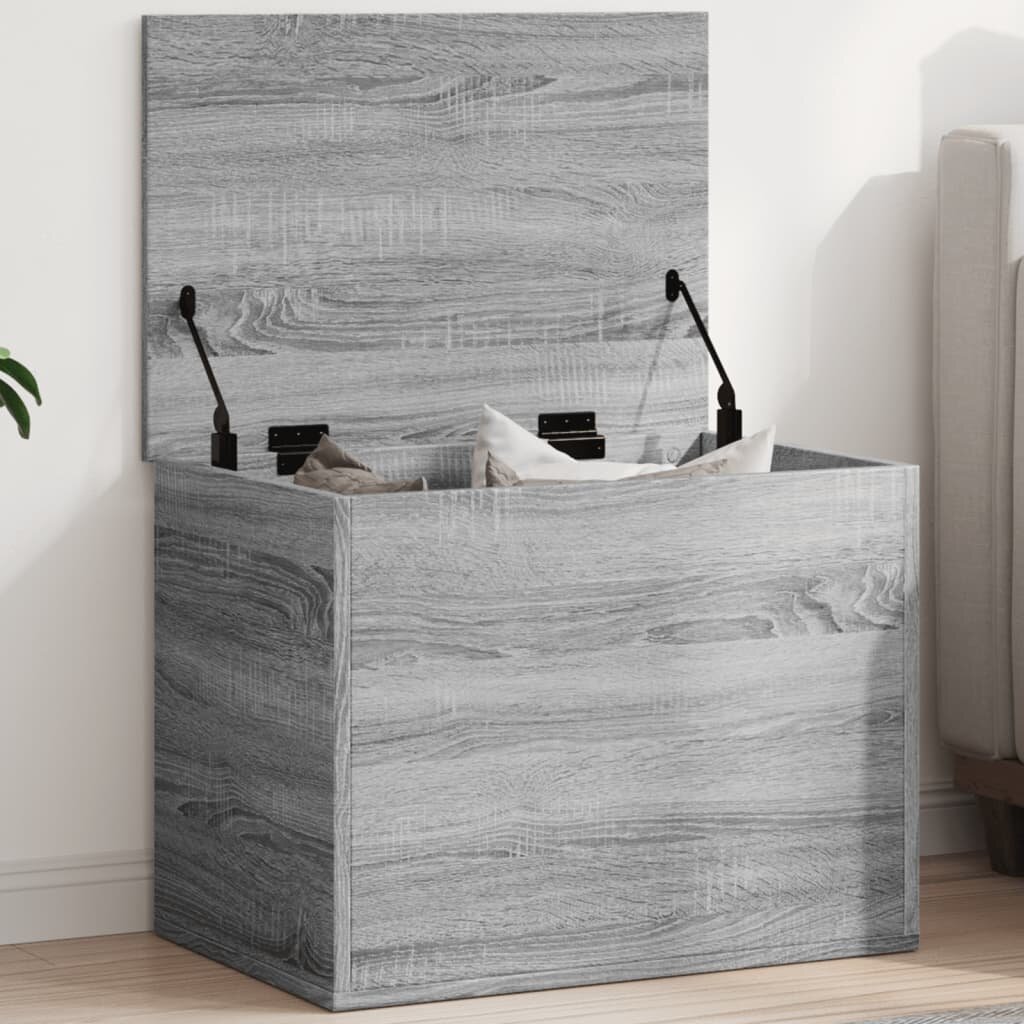 vidaXL Кутия за съхранение сив сонома 60x42x46 см инженерно дърво