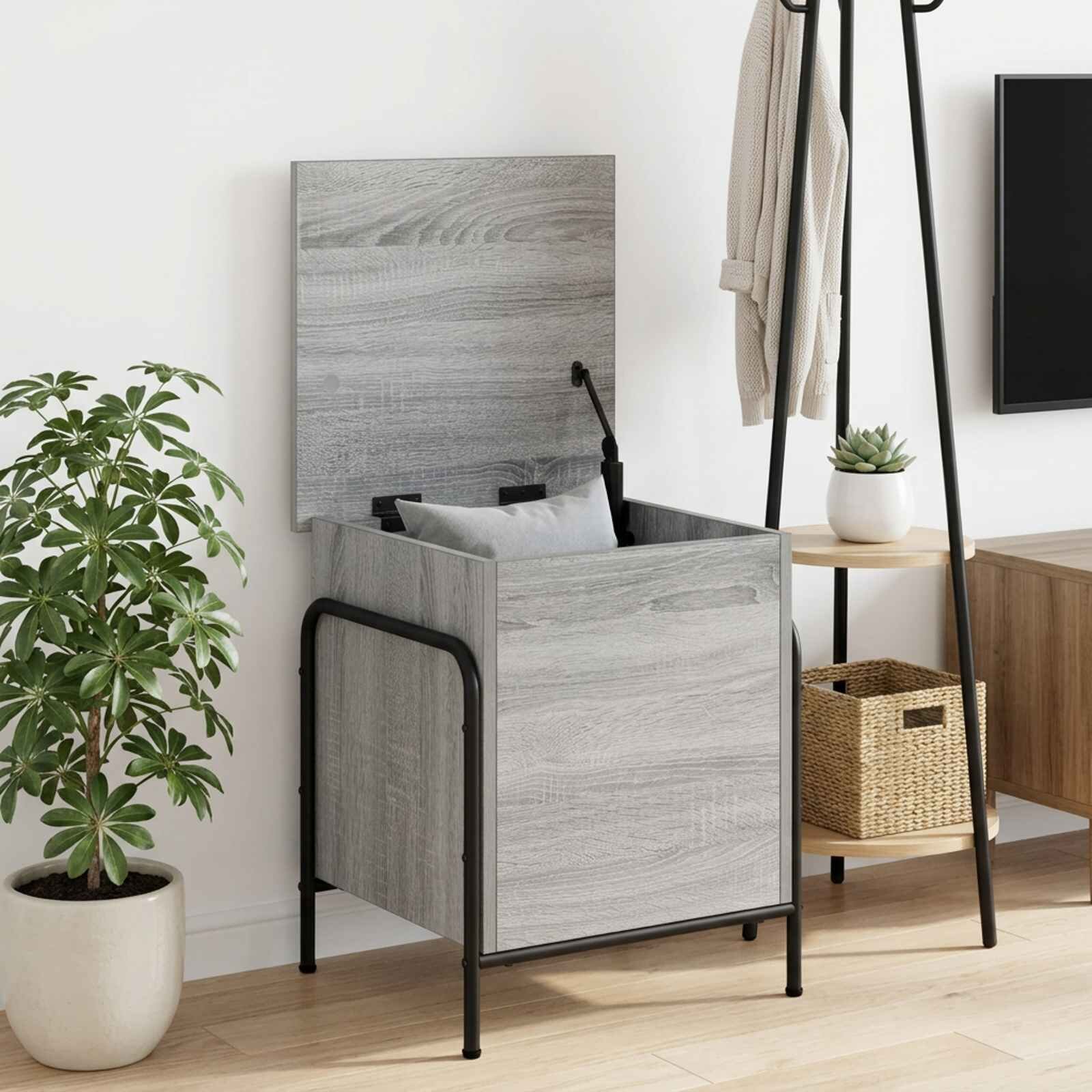 vidaXL Кутия за съхранение Сив Сонома 80 x 40 x 495 см
