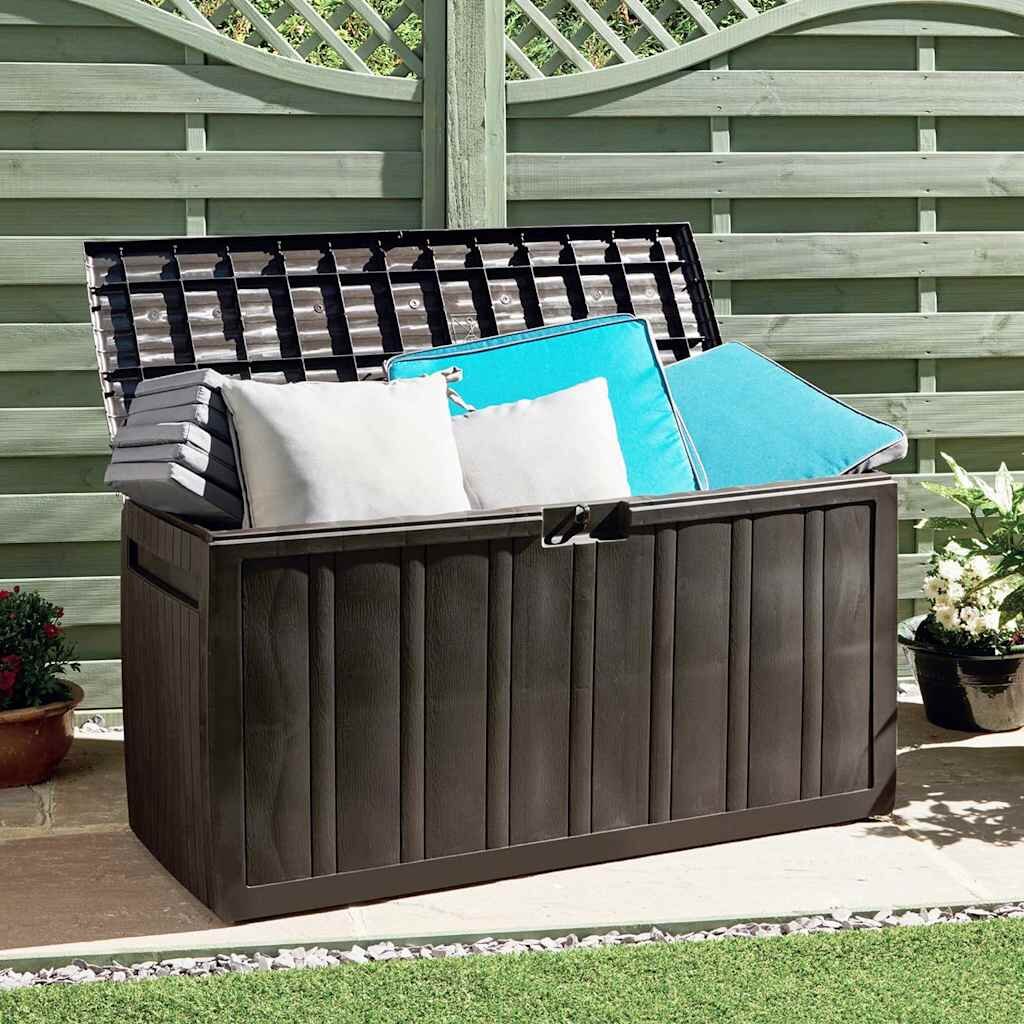 vidaXL Кутия за възглавници кафява 117x455x575 см 270 л