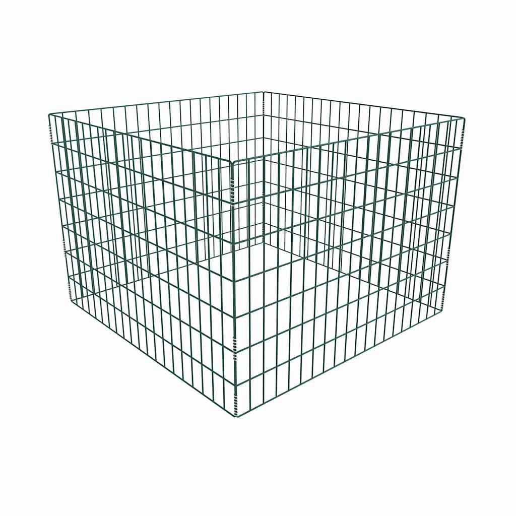 vidaXL Квадратен мрежест градински компостер 100x100x70 см