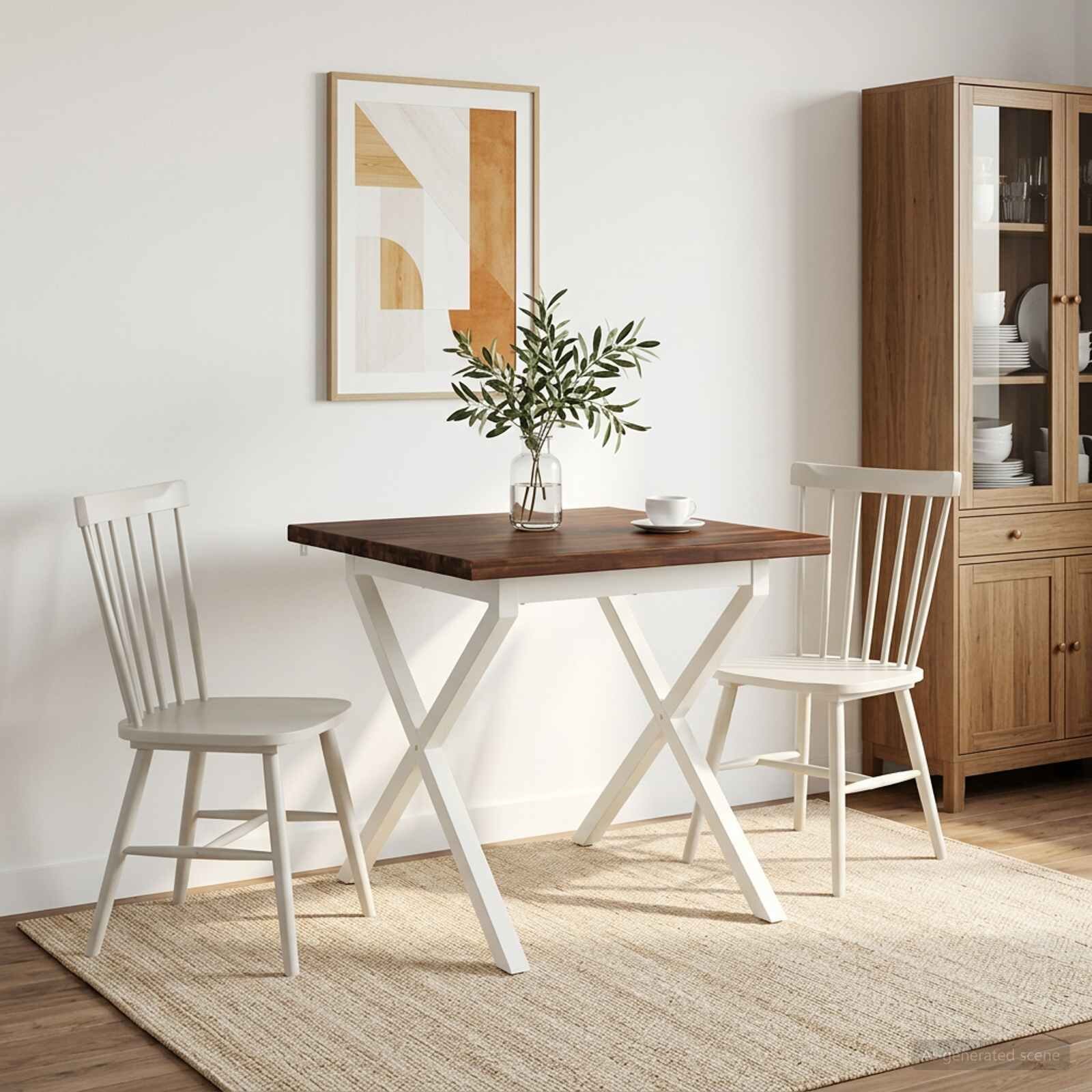 vidaXL Квадратна хранителна маса 80 x 80 x 75 cm