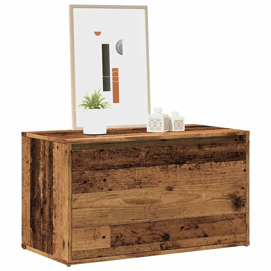 vidaXL L Холна пейка 80x40x45 cm Стара дървесина Инженерна дървесина