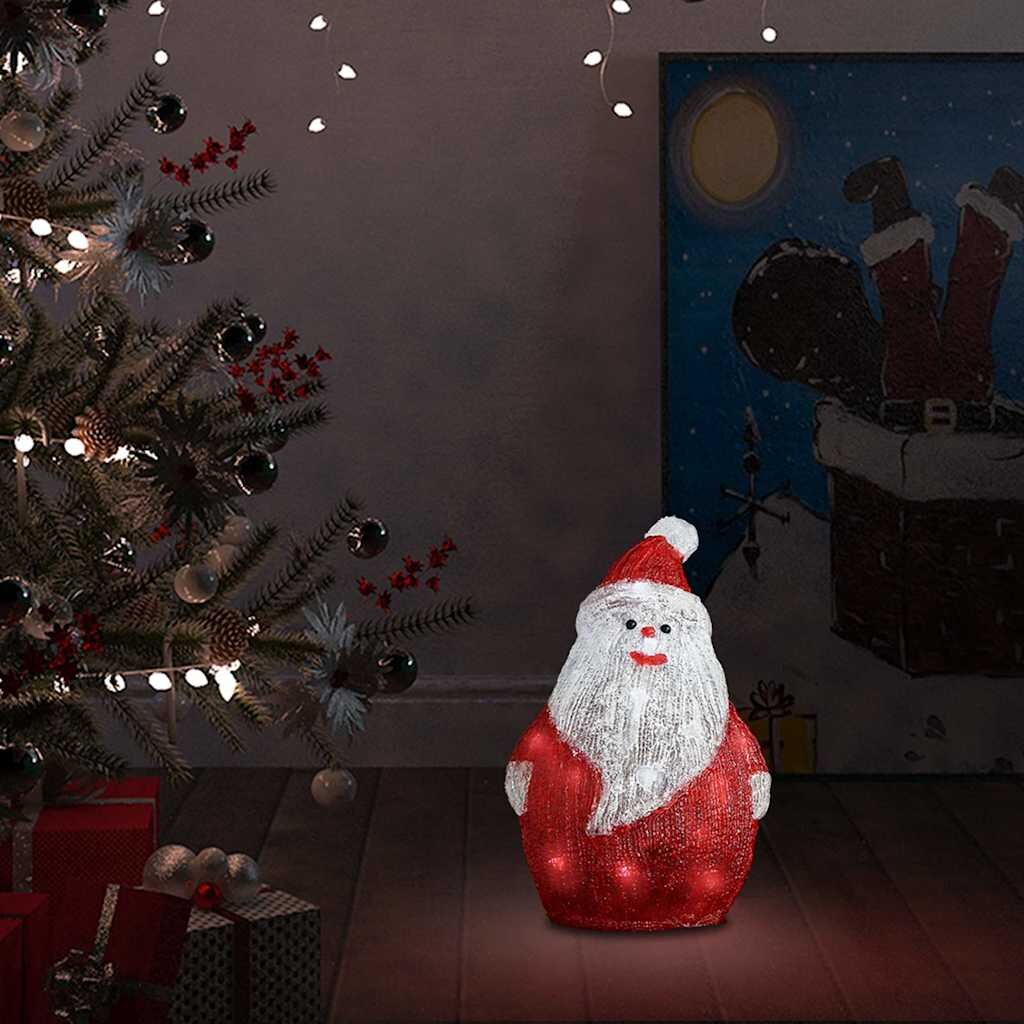 vidaXL LED Дядо Коледа акрилна фигура за закрито и открито 28 см