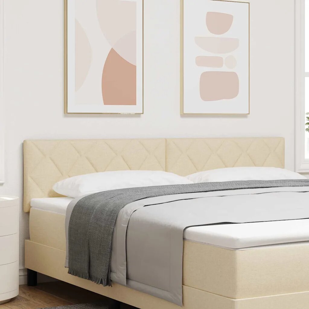 vidaXL LED глава Крем 180 cm текстил
