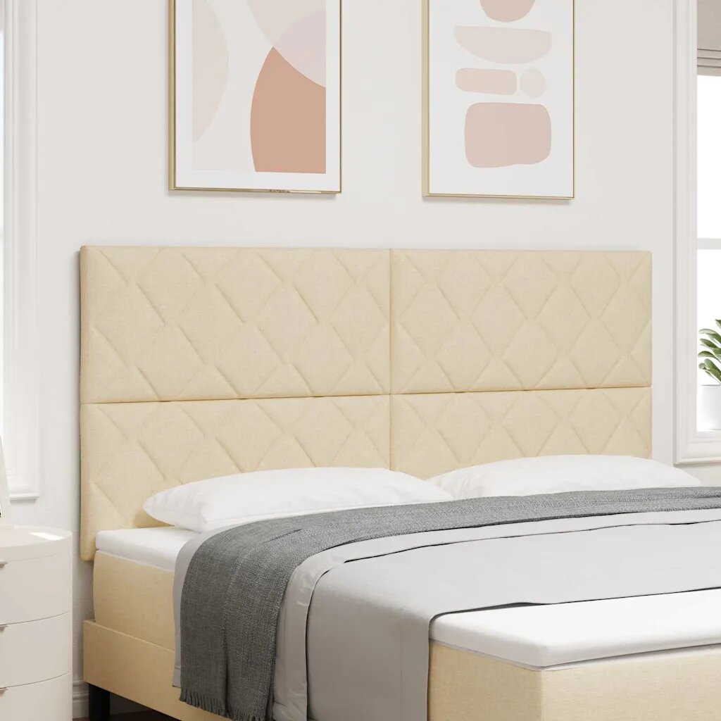 vidaXL LED глава Крем 180 cm текстил
