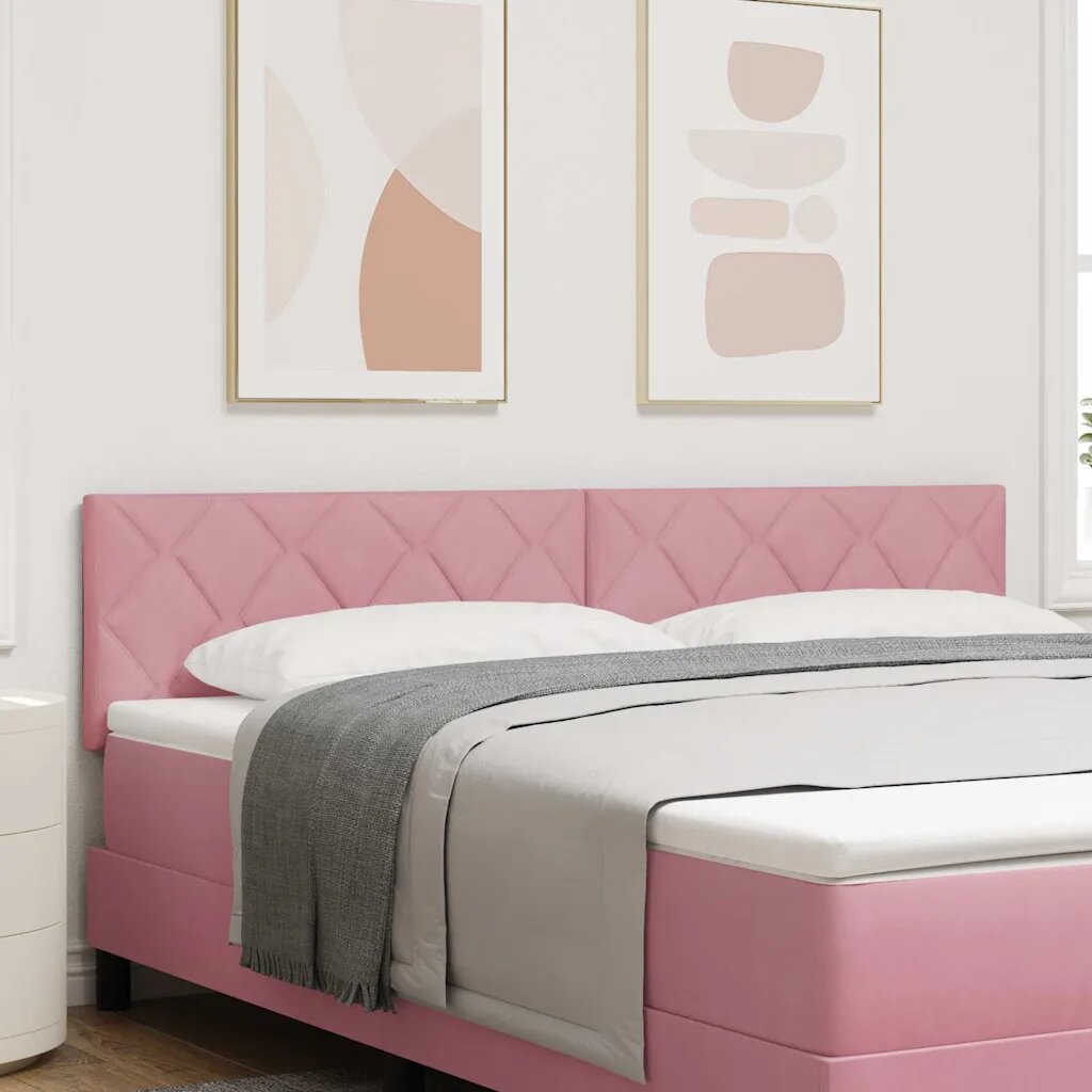 vidaXL LED глава Розово 180 cm Кадифе
