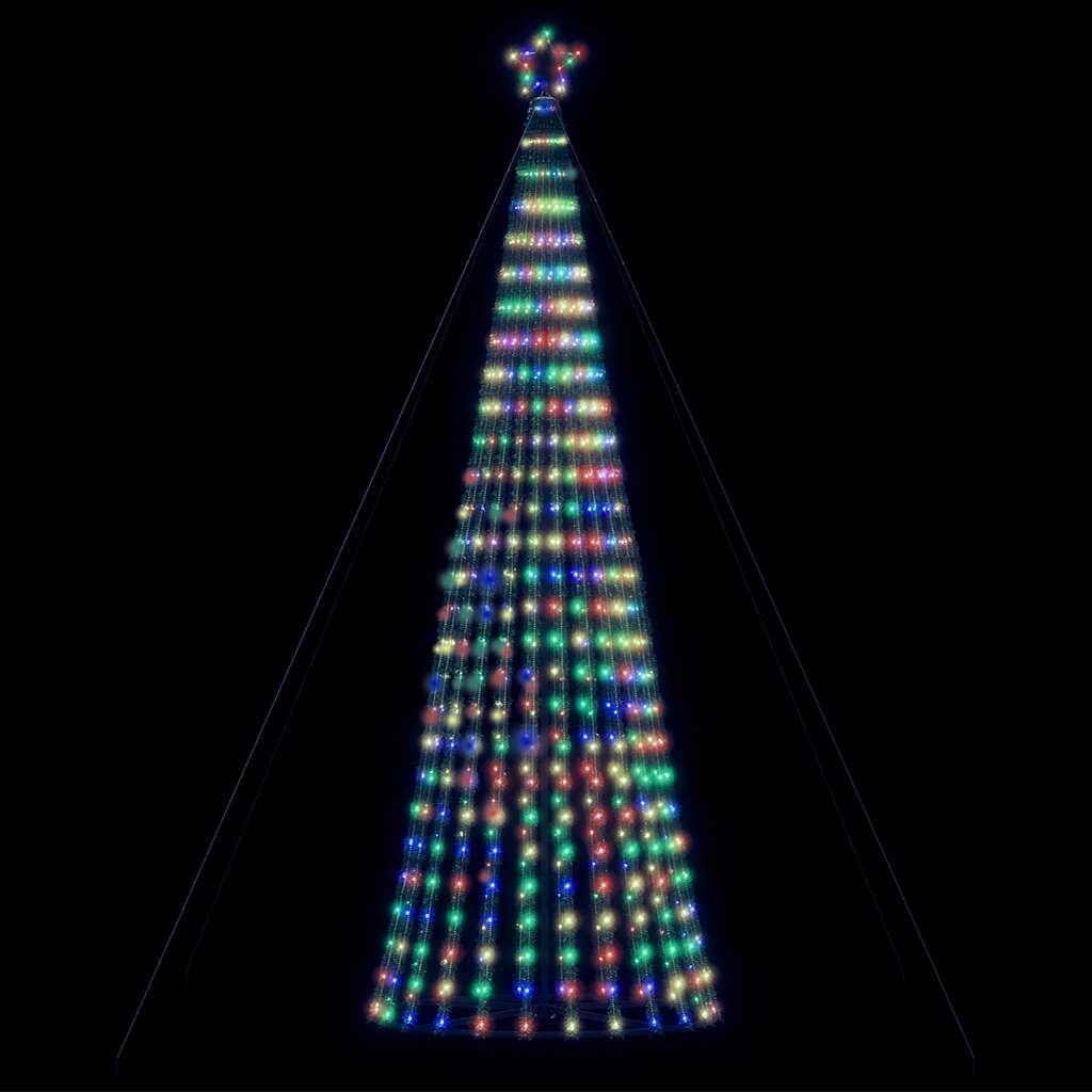 vidaXL LED коледна елха 1028 светодиода Цветни 403 см