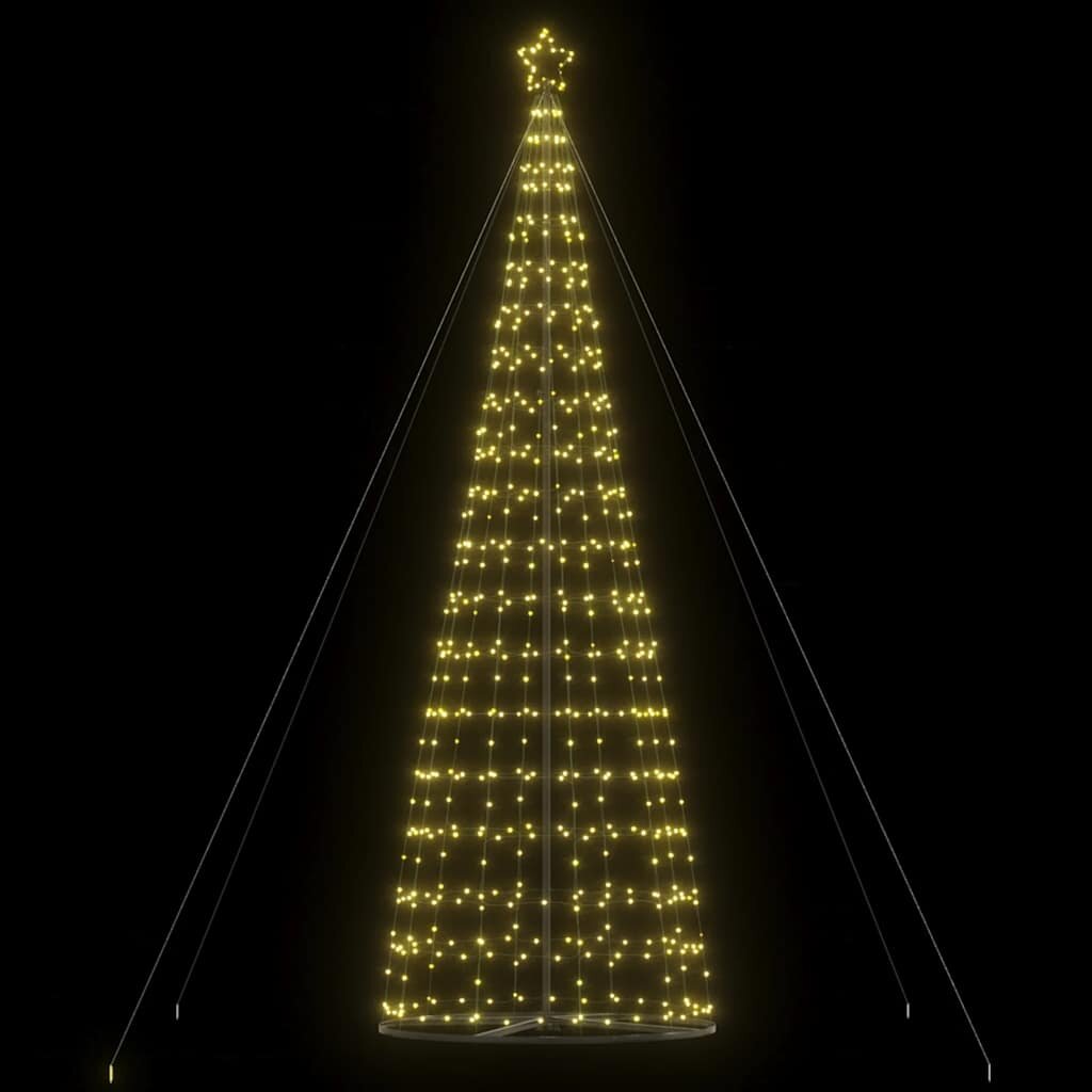 vidaXL LED коледна елха 1534 светодиода топло бяло 500 см