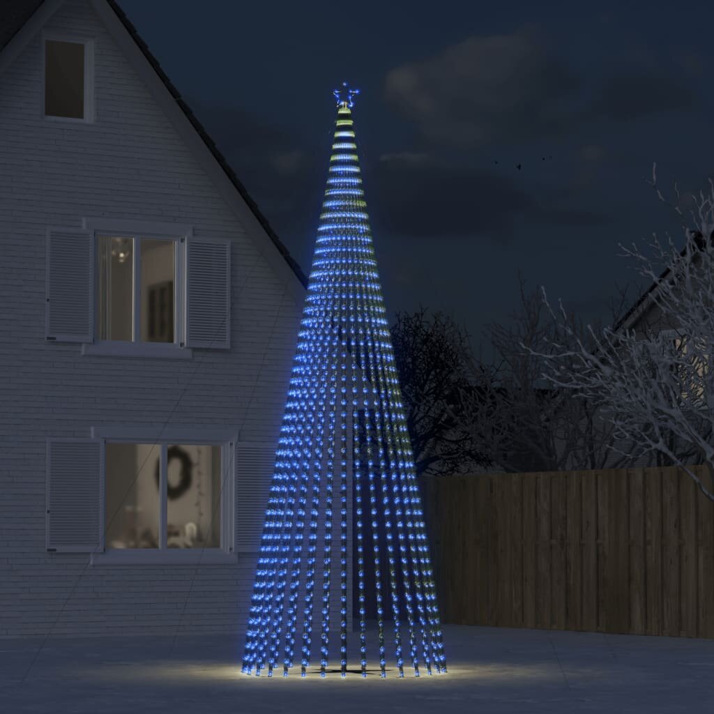 vidaXL LED коледна елха 1544 LED синя 500 см