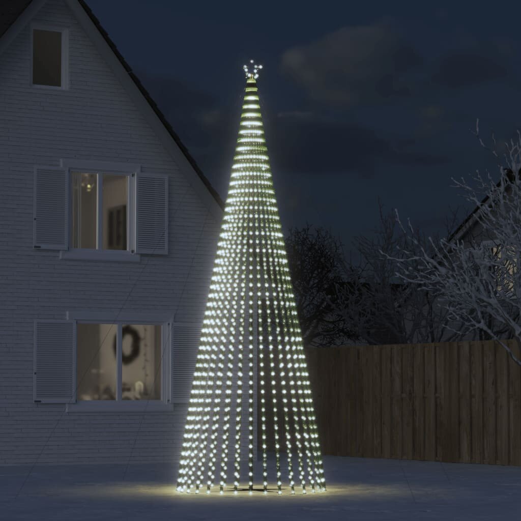 vidaXL LED коледна елха 1544 LED студено бяло 500 см