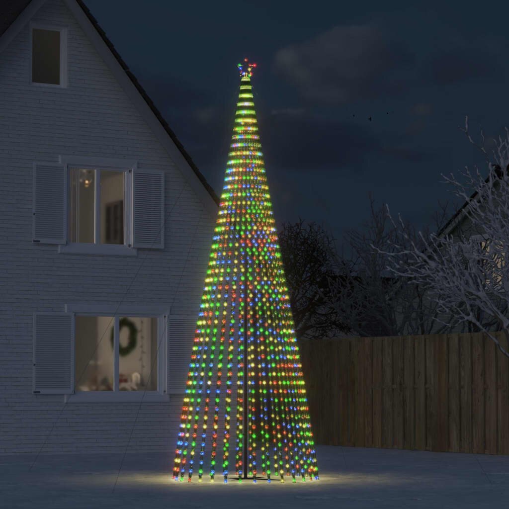 vidaXL LED коледна елха 1544 LED цветна 500 см