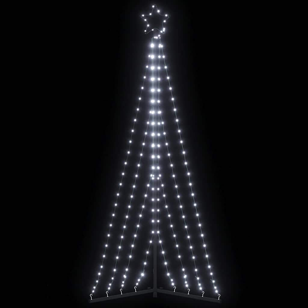 vidaXL LED коледна елха 339 светодиода студено бяло 182 см