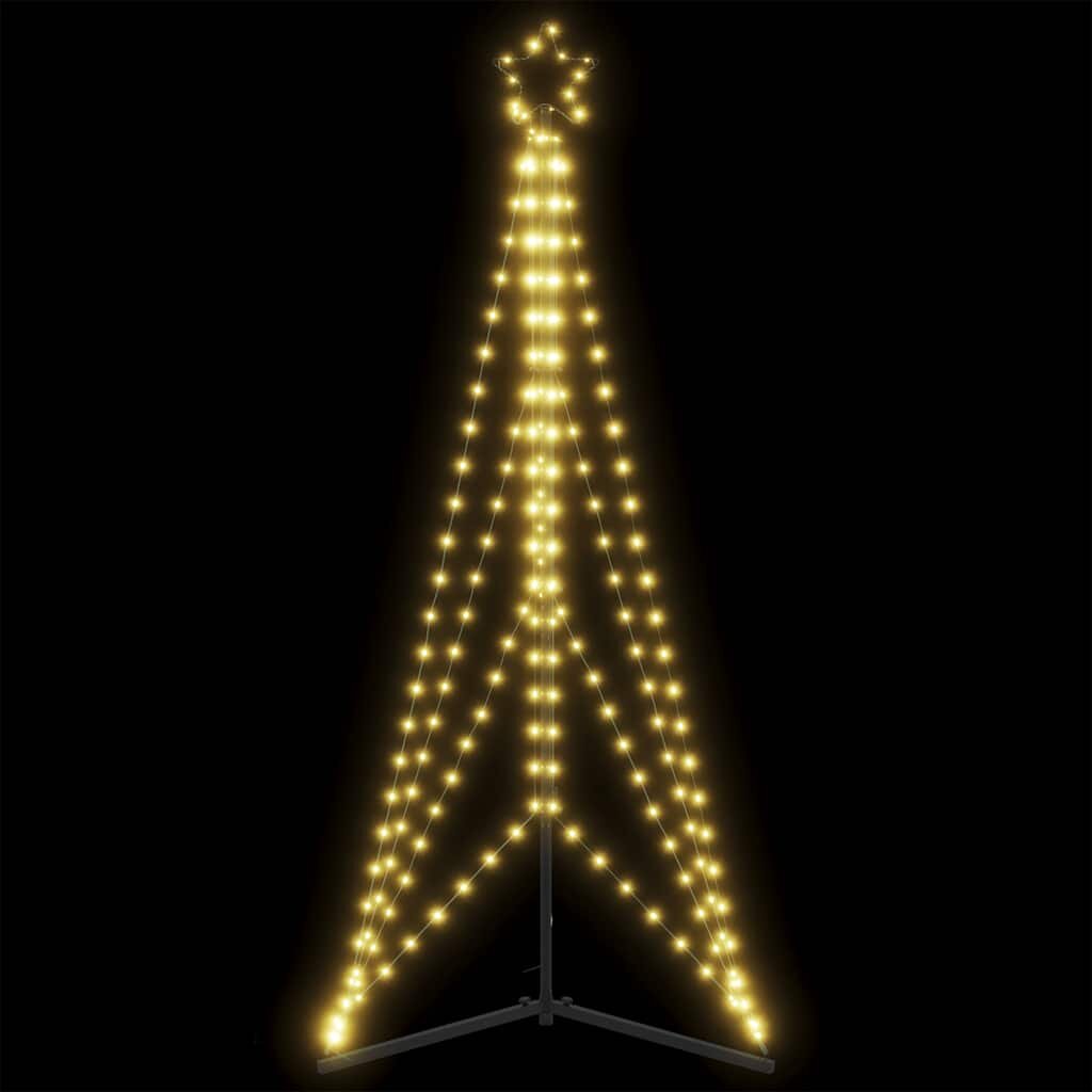 vidaXL LED коледна елха 363 светодиода топло бяло 182 см
