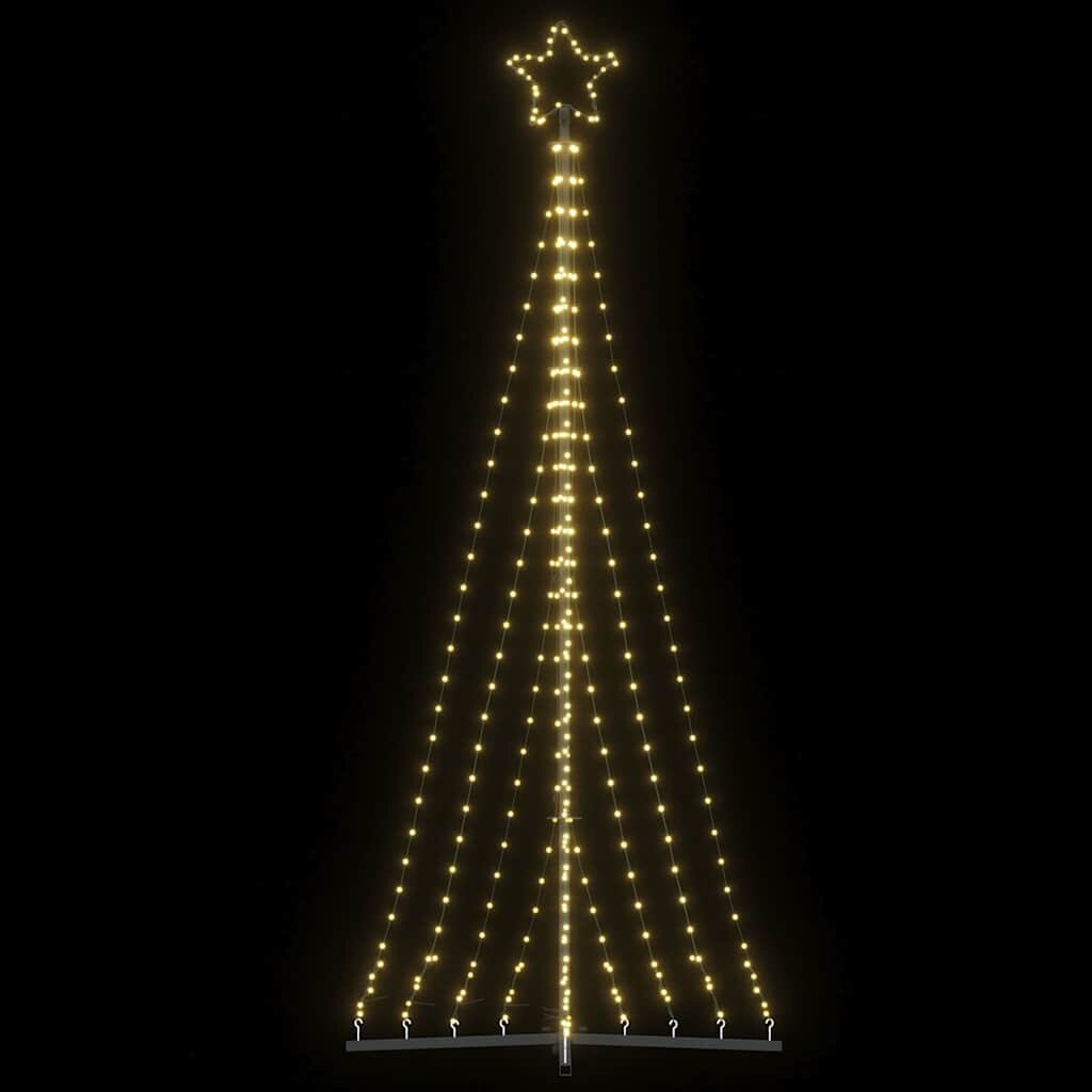 vidaXL LED коледна елха 447 светодиода топло бяло 250 см