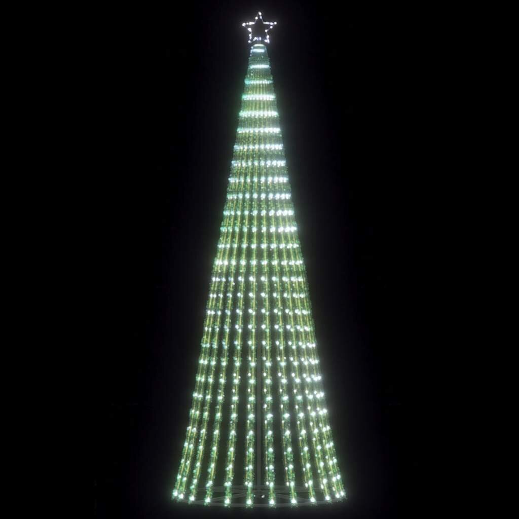 vidaXL LED коледна елха 475 светодиода студено бяло 247 см