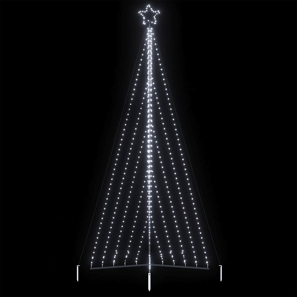vidaXL LED коледна елха 570 светодиода студено бяло 399 см