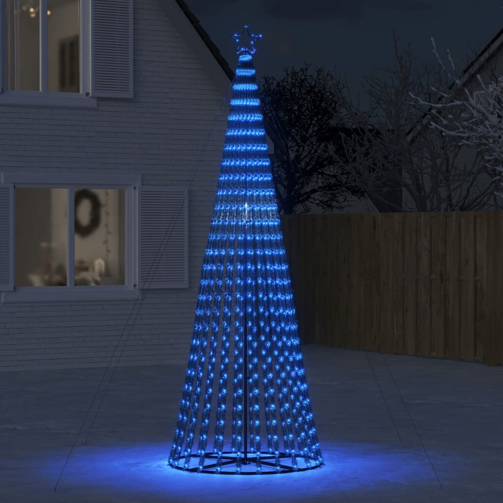 vidaXL LED коледна елха 688 LED синя 300 см