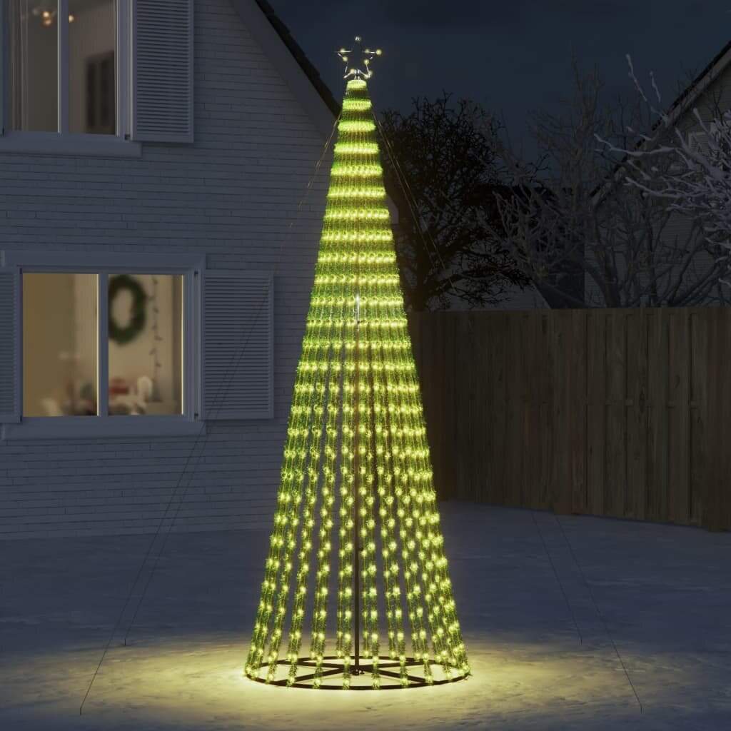 vidaXL LED коледна елха 688 LED топло бяло 300 см
