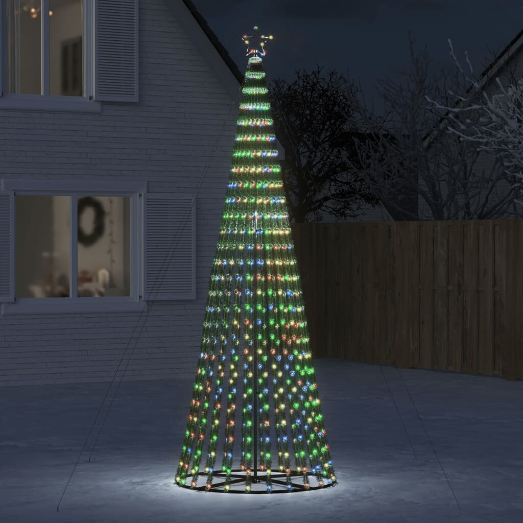 vidaXL LED коледна елха 688 LED цветна 300 см
