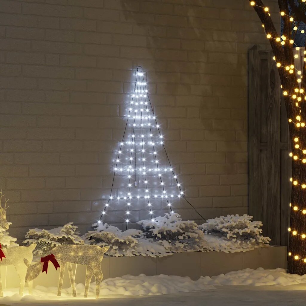 vidaXL LED Коледна Елха EKENAS 182 см 112 LED светодиода Студено бяло