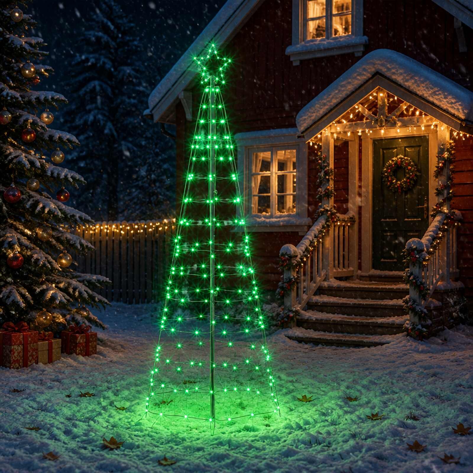 vidaXL LED Коледна Елха EKENAS 250 см 300 LED светодиода Многоцветен