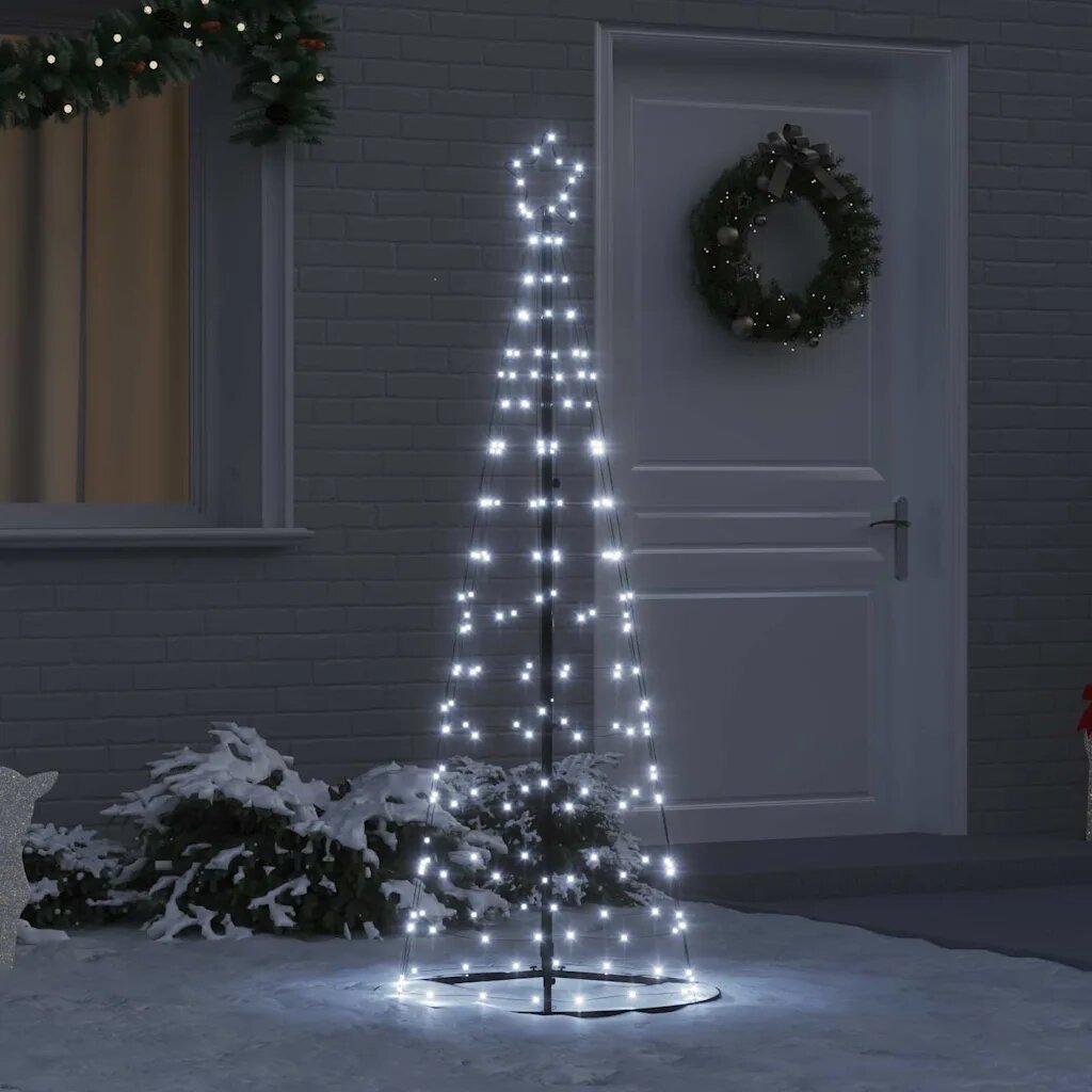 vidaXL LED Коледна Елха EKENAS 250 см 390 LED светодиода Студено бяло