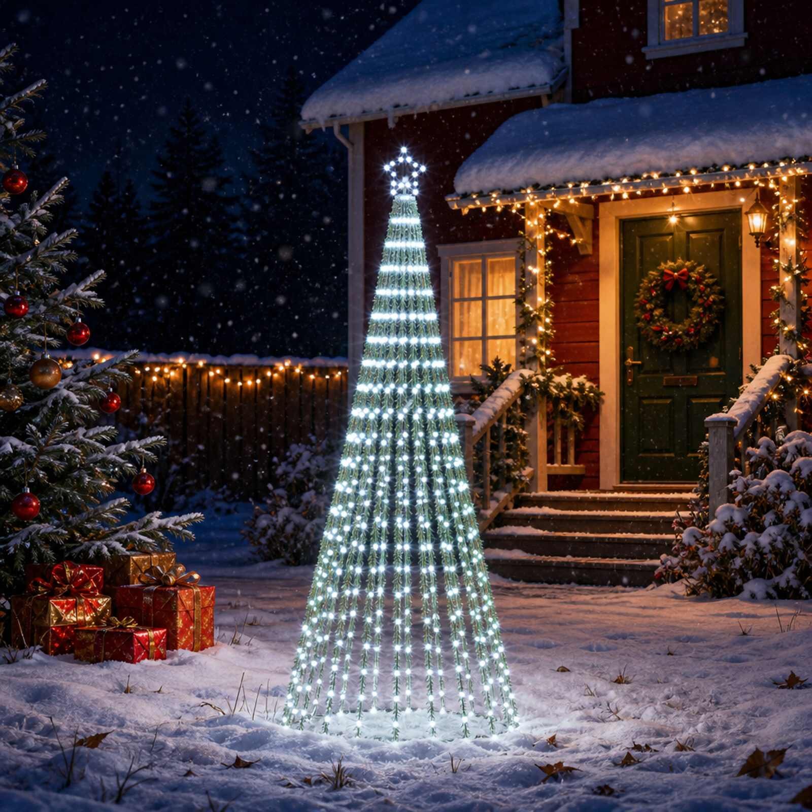 vidaXL LED Коледна Елха EKENAS 250 см 475 LED светодиода Студено бяло