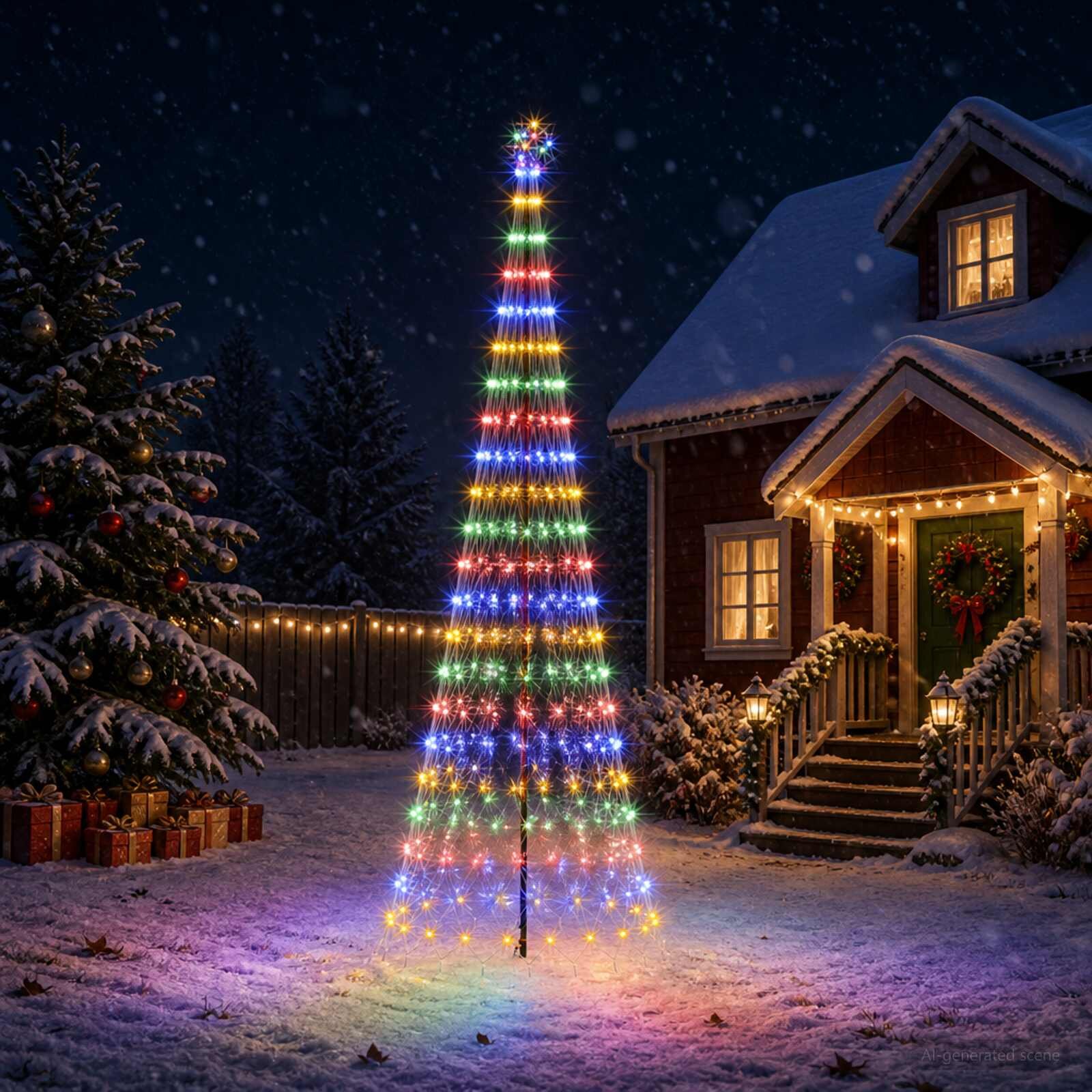 vidaXL LED Коледна Елха EKENAS 400 см 450 LED светодиода Многоцветен