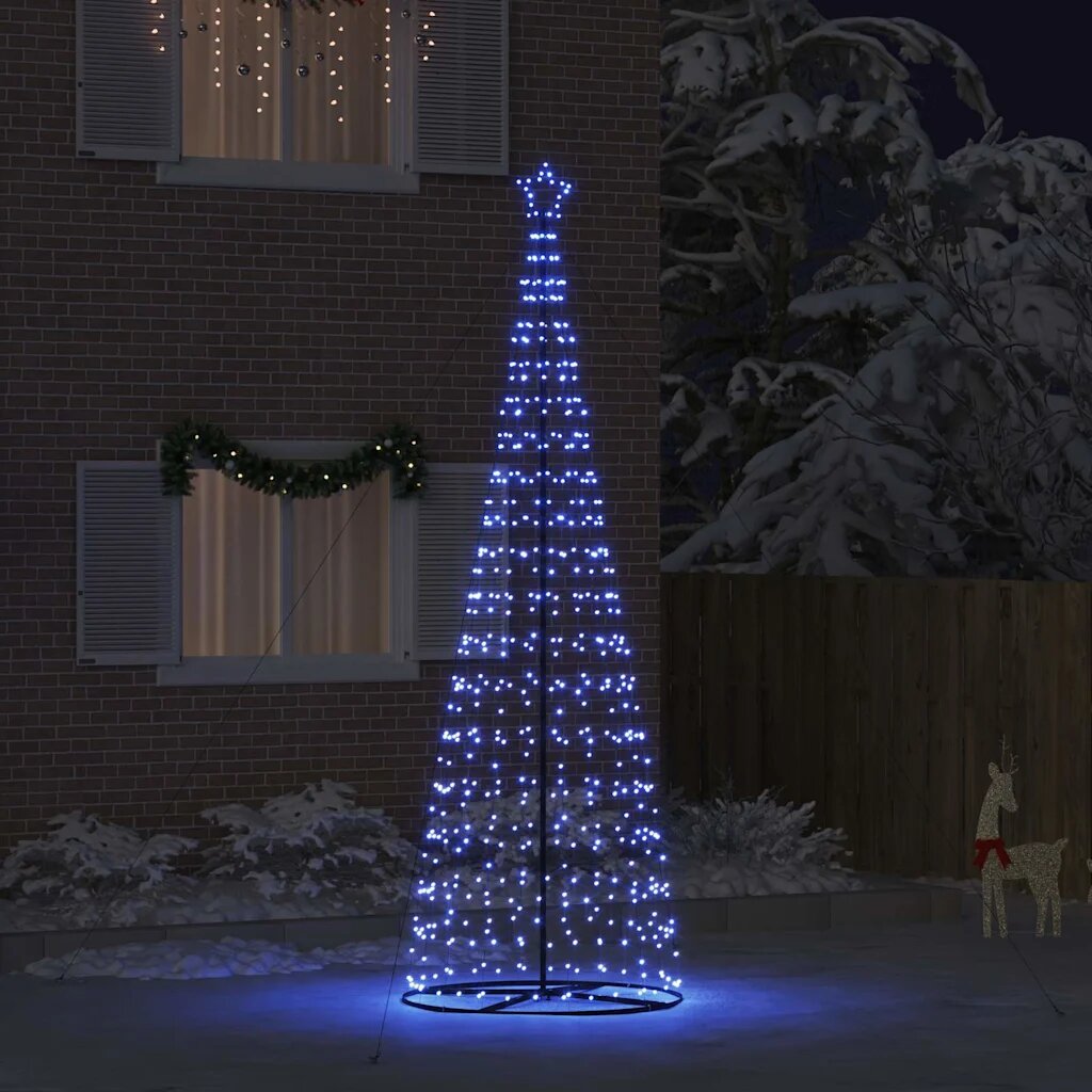 vidaXL LED Коледна Елха EKENAS 400 см 800 LED светодиода Синьо Стомана