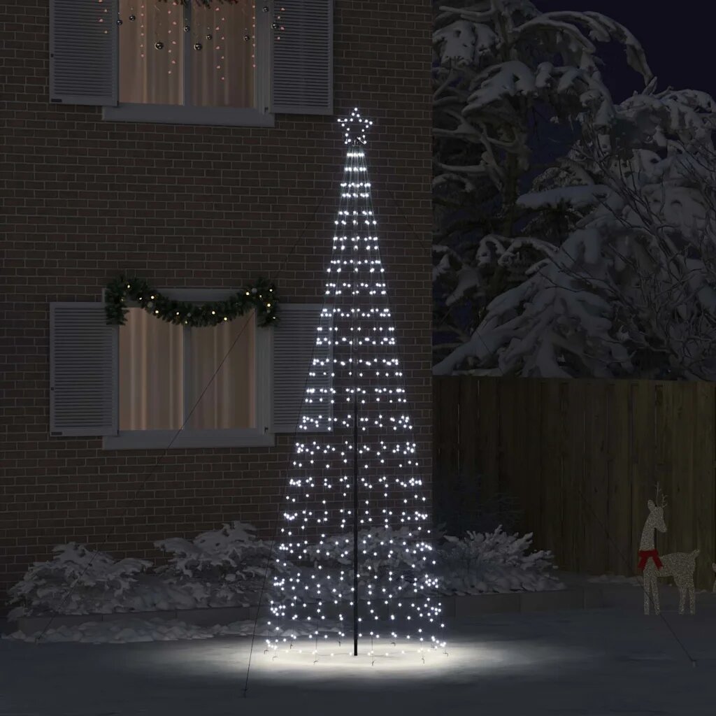 vidaXL LED Коледна Елха EKENAS 400 см 800 LED светодиода Студено бяло