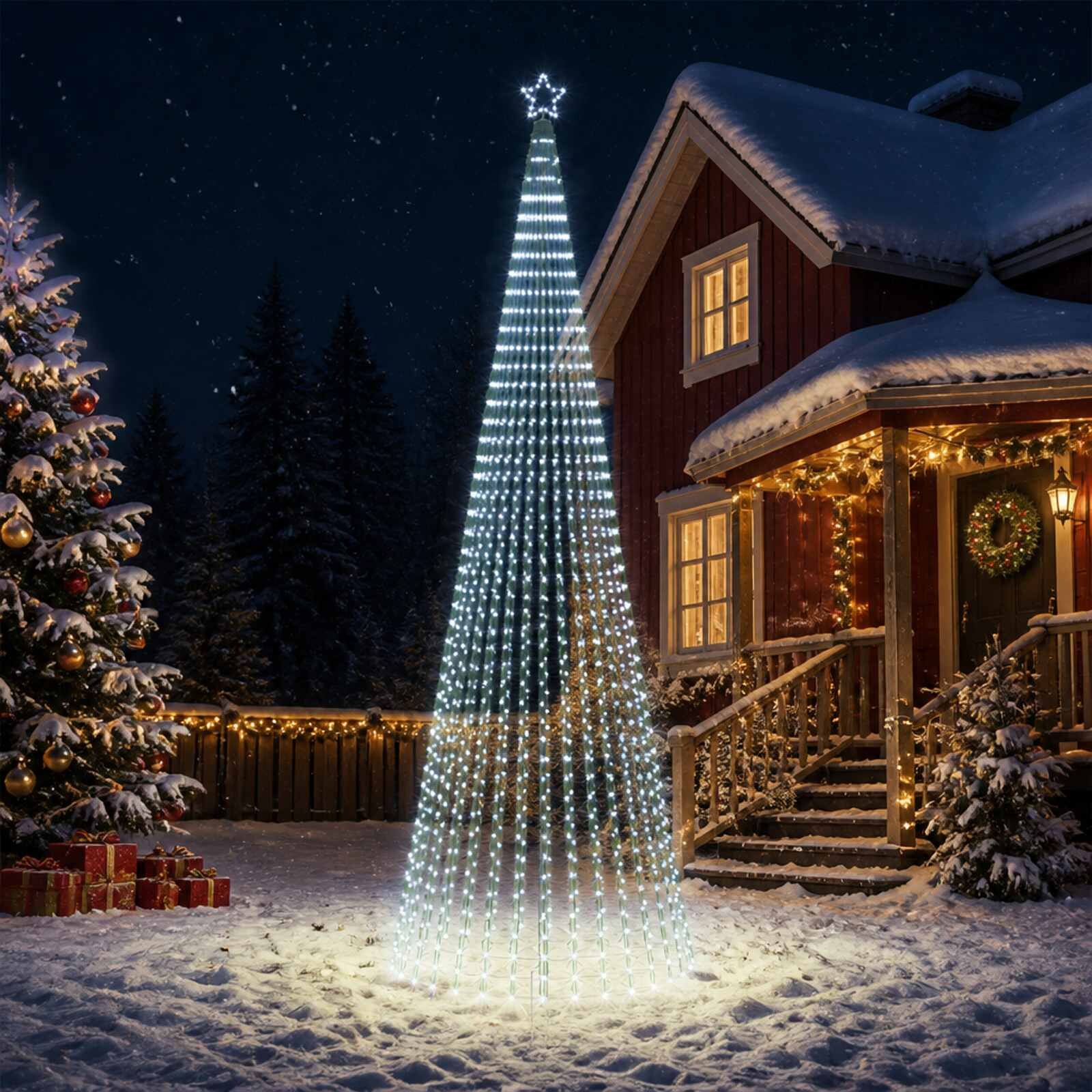 vidaXL LED Коледна Елха EKENAS 500 см 1524 LED светодиода Студено бяло