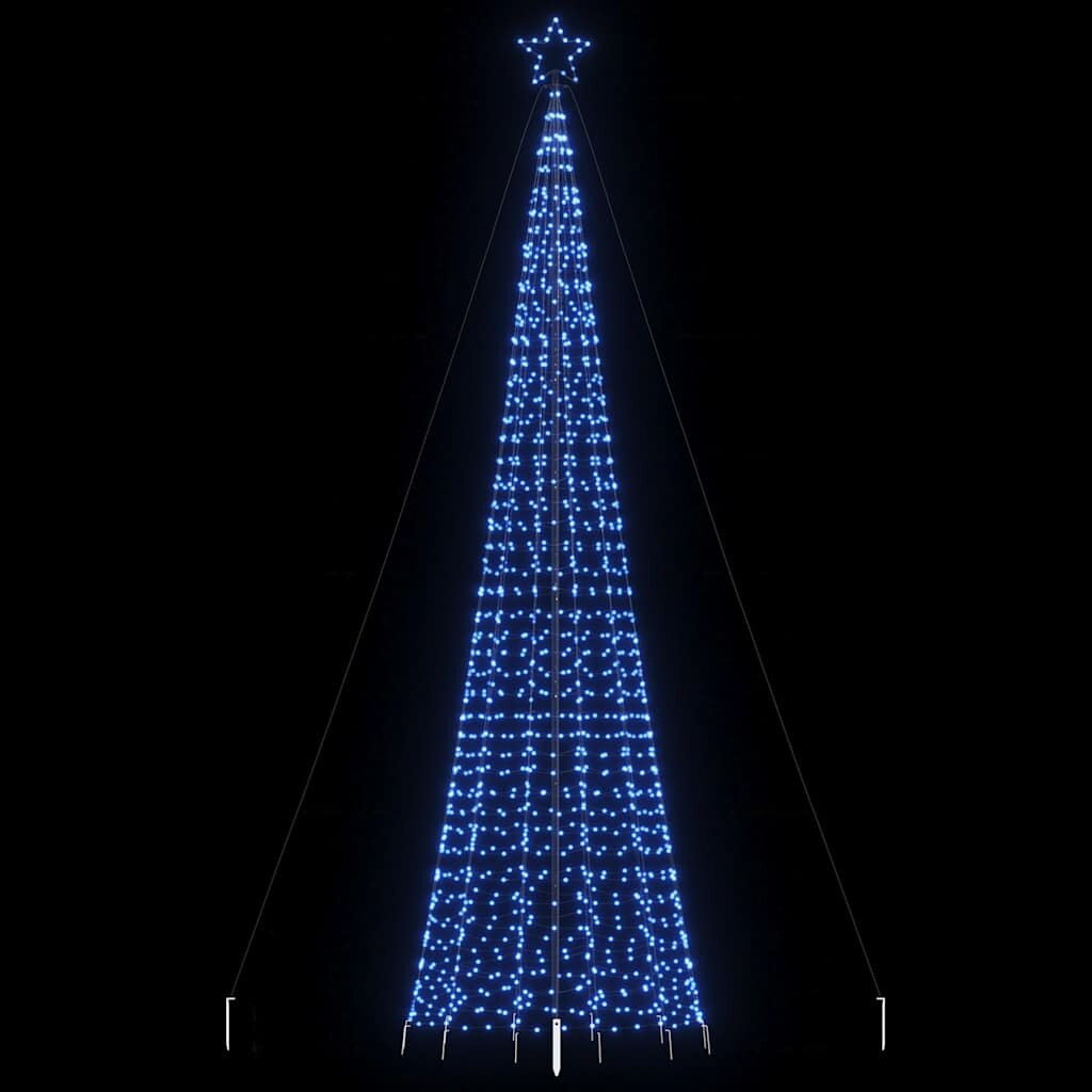 vidaXL LED коледна елха с шипове 1534 светодиода синьо 500 см