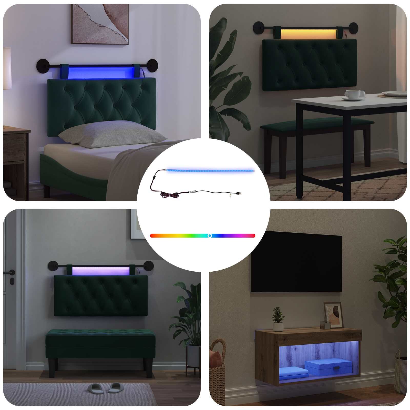 vidaXL LED лента 55 cm Многоцветен ПВЦ