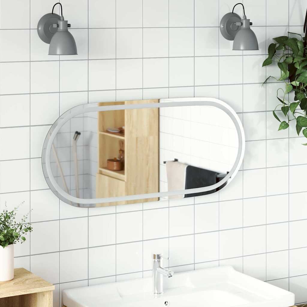 vidaXL LED огледало за баня 100x45 см овално