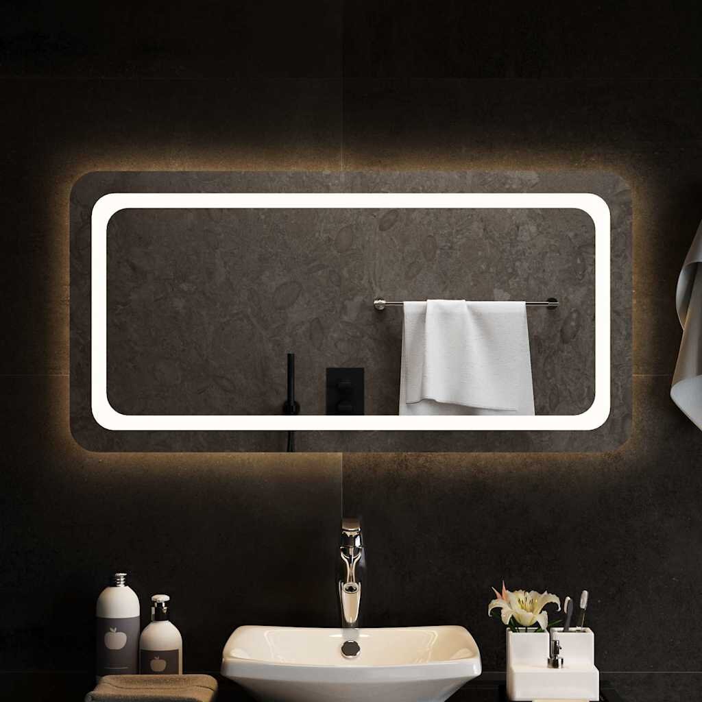 vidaXL LED огледало за баня 100x50 см